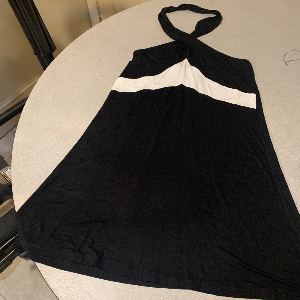 No Name Black/White Halter Sundress sz S